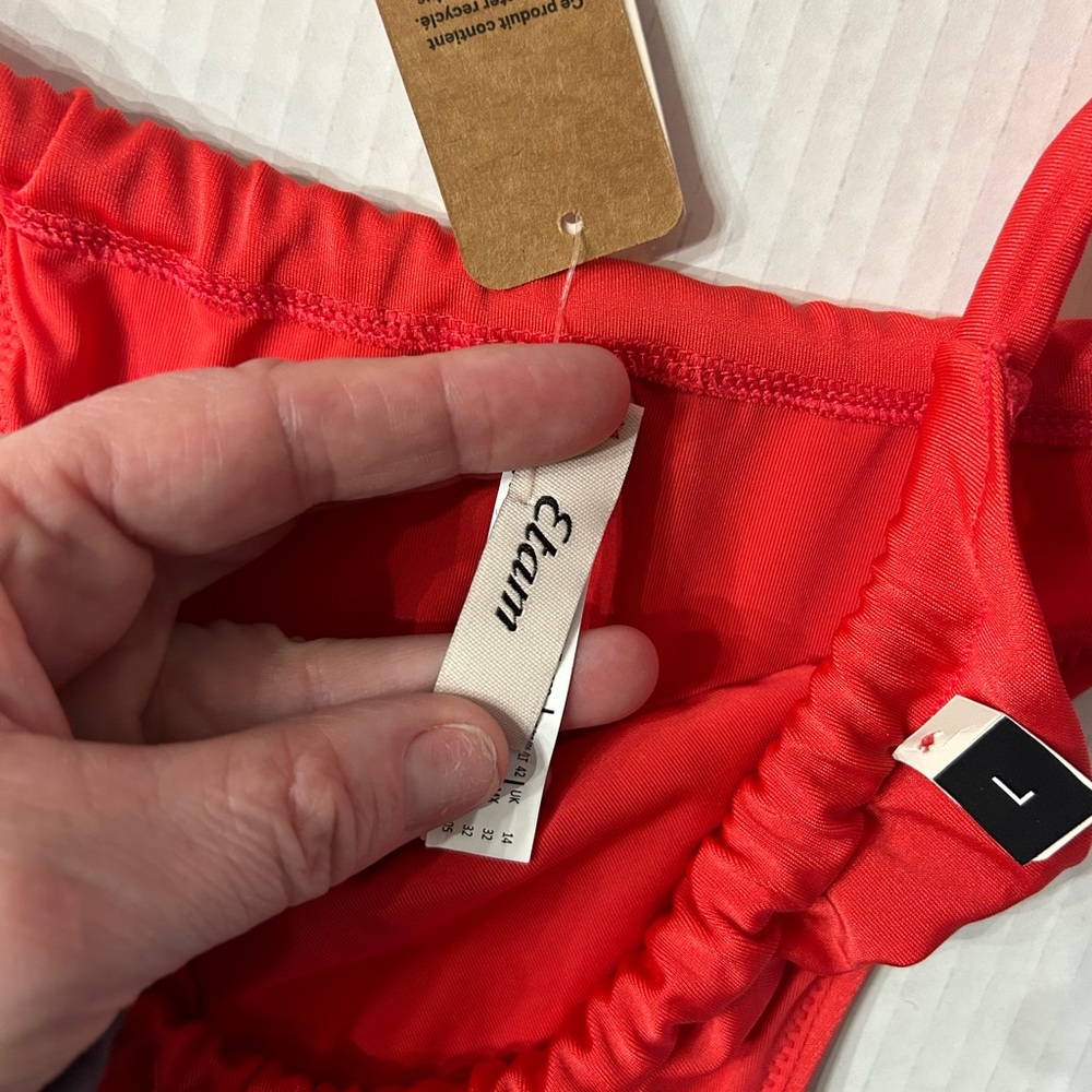 NWT 2-Piece Bikini (Top/Bottom Lg) Triangle Bikini Top Brazilian Bikini Bottom - Picture 10 of 14